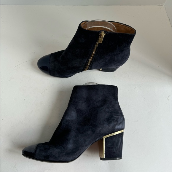 Calvin Klein Kristi Blue Suede Ankle Boots. Size 6.5 - Picture 3 of 11